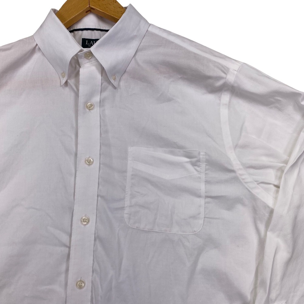 Lauren Ralph Lauren Dress Shirt Mens 16.5 34/35 White Stretch Non Iron Classic